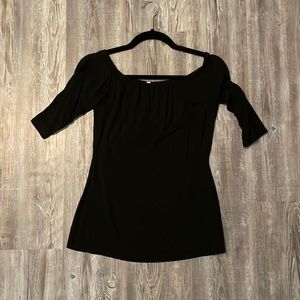 Basic Black Short Sleeve Top